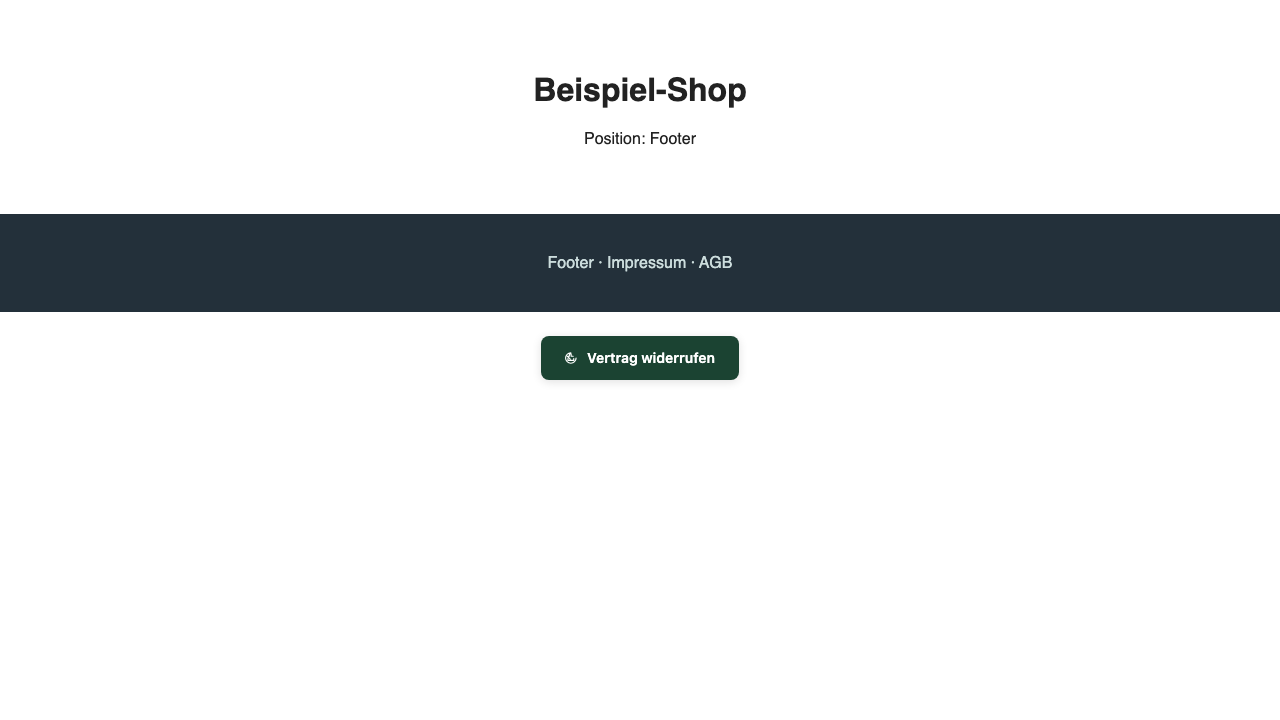 Widerrufsbutton – Footer (nur am Seitenende)